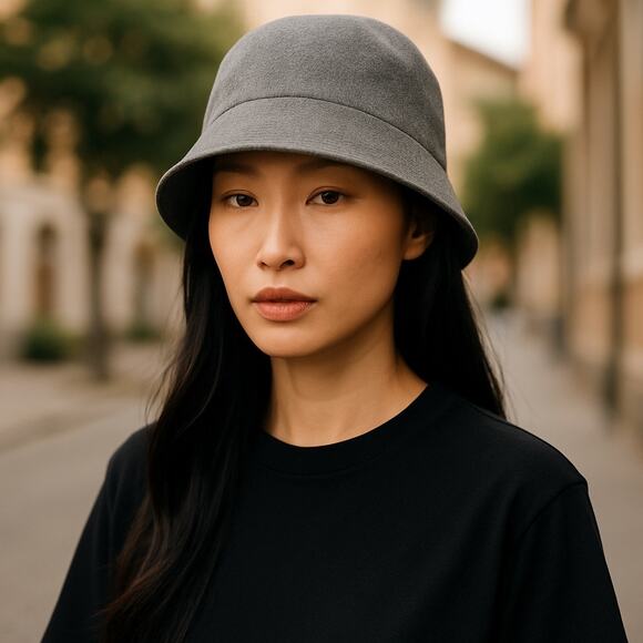 Lands' End Accessories - Lands End Aircore Fleece Bucket Hat Womens S/M Gray Made in USA Cloche Vintage
